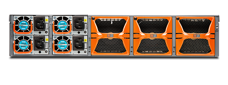 Juniper QFX10002-72Q Rear view Juniper QFX10002-72Q Rear view